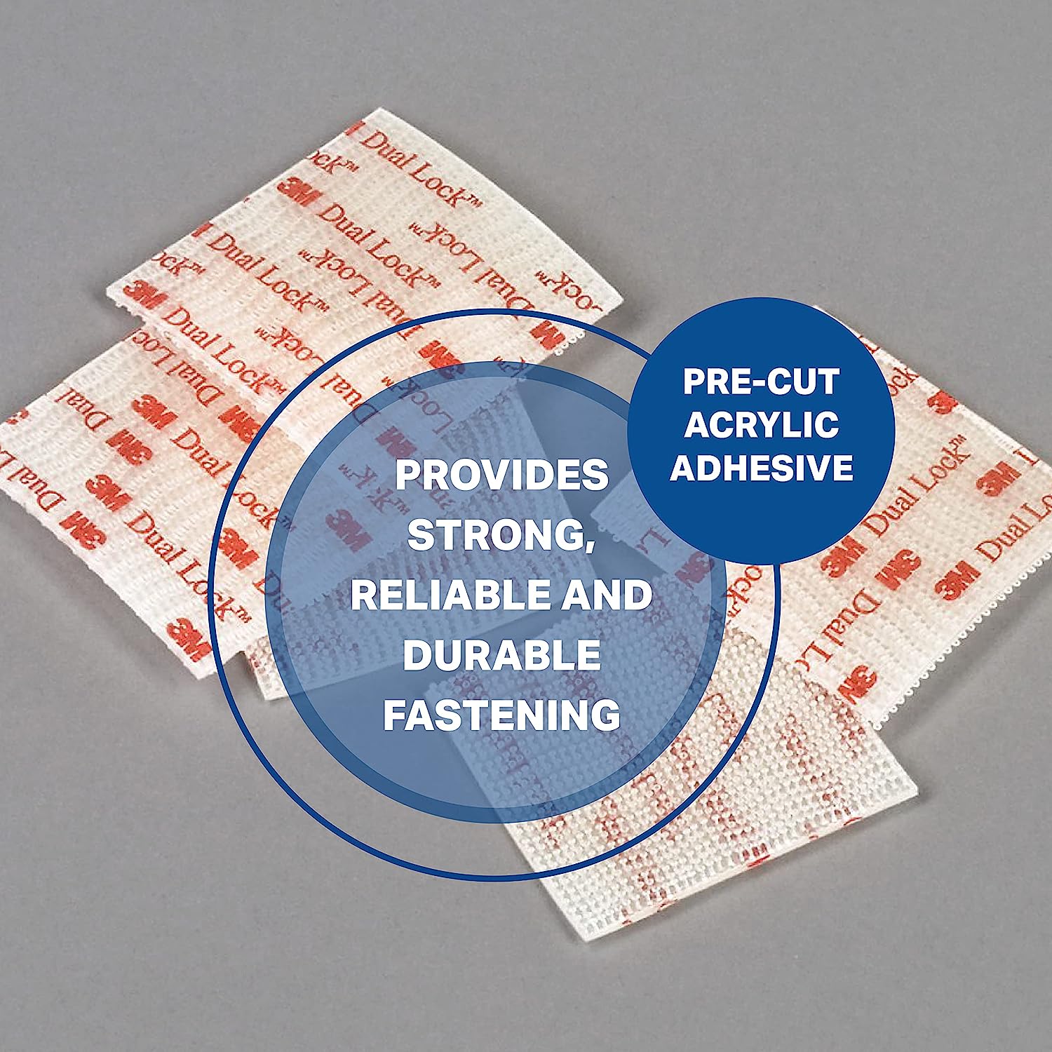 TapeCase, 3M SJ3560, Clear Dual Lock Resealable Fastener, Polyolefin Adhesive, Clear, 1 in, 100 packs, 1 Count - Image 3